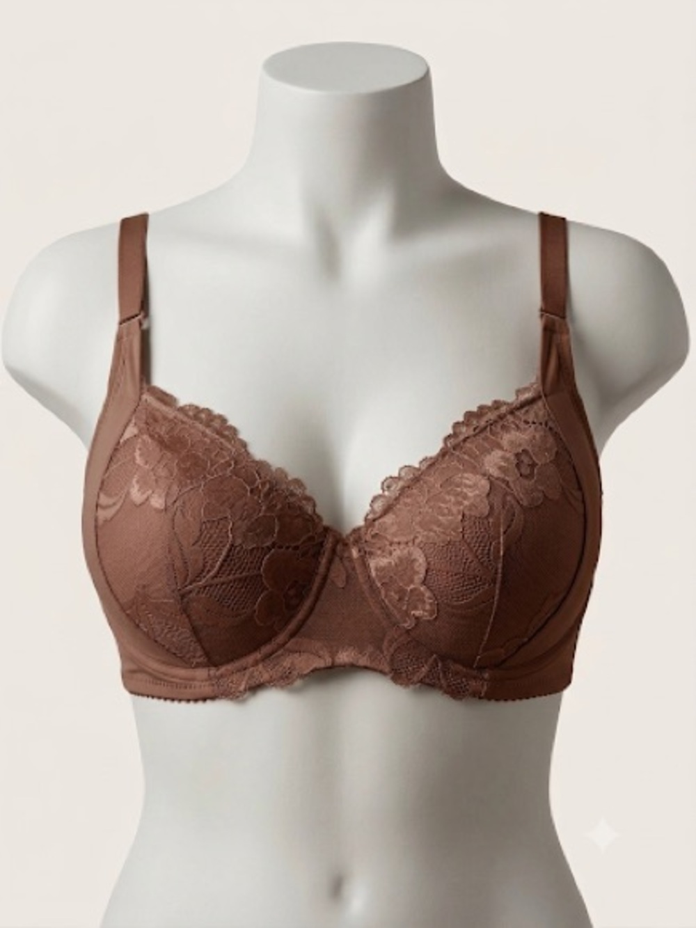 Lace Underwire Bra in Brown - Women's Intimates